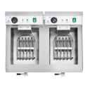 Frytkownica frytownica gastronomiczna dwukomorowa z kranami 230V 2x16L Frytkownica frytownica gastronomiczna dwukomorowa z kranami 230V 2x16L