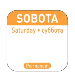 Naklejki food safety na pojemniki wielokrotnego użytku Sobota PL RU EN 1000 szt. Hendi 850121