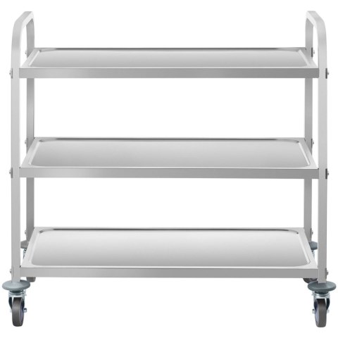 Wózek kelnerski cateringowy 3 półkowy do 150kg ze stali nierdzewnej Royal Catering RCSW 3A Wózek kelnerski cateringowy 3 półkowy do 150kg ze stali nierdzewnej Royal Catering RCSW 3A