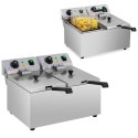 Frytownica podwójna gastronomiczna elektryczna 230 V 2 x 3200W 2 x 8 L Frytownica podwójna gastronomiczna elektryczna 230 V 2 x 3200W 2 x 8 L