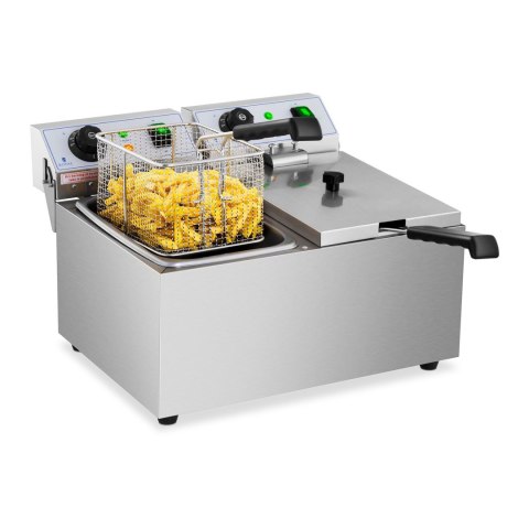 Frytownica podwójna gastronomiczna elektryczna 230 V 2 x 3200W 2 x 8 L Frytownica podwójna gastronomiczna elektryczna 230 V 2 x 3200W 2 x 8 L
