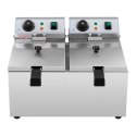 Frytownica podwójna gastronomiczna elektryczna 230 V 2 x 3200W 2 x 8 L Frytownica podwójna gastronomiczna elektryczna 230 V 2 x 3200W 2 x 8 L