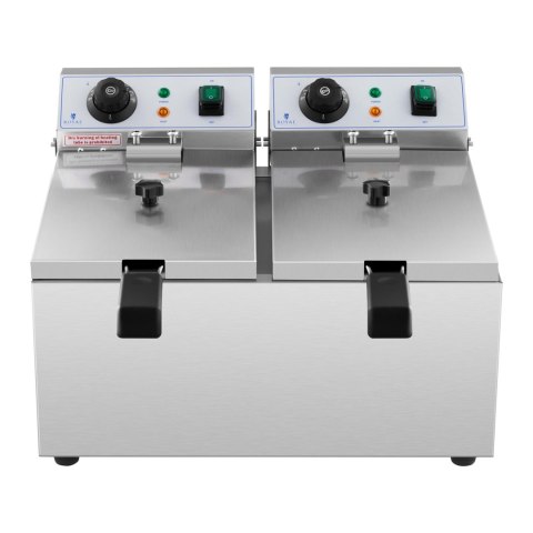 Frytownica podwójna gastronomiczna elektryczna 230 V 2 x 3200W 2 x 8 L Frytownica podwójna gastronomiczna elektryczna 230 V 2 x 3200W 2 x 8 L