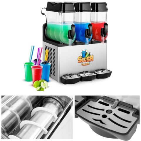Granitor dyspenser urządzenie do napojów slush granity potrójny 3x 12L Granitor dyspenser urządzenie do napojów slush granity potrójny 3x 12L
