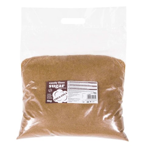 Kolorowy smakowy cukier do waty cukrowej brązowy o smaku coca coli 5kg Kolorowy smakowy cukier do waty cukrowej brązowy o smaku coca coli 5kg