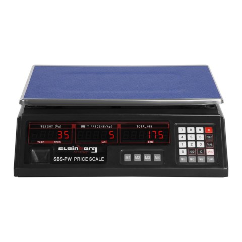 Waga sklepowa handlowa cenowa czarna 30kg / 2g Waga sklepowa handlowa cenowa czarna 30kg / 2g