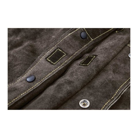 Wytrzymała kurtka spawalnicza ochronna skórzana rozmiar L Wytrzymała kurtka spawalnicza ochronna skórzana rozmiar L