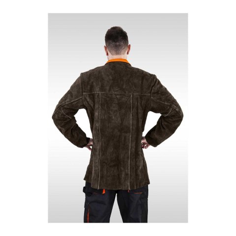 Wytrzymała kurtka spawalnicza ochronna skórzana rozmiar XXL Wytrzymała kurtka spawalnicza ochronna skórzana rozmiar XXL