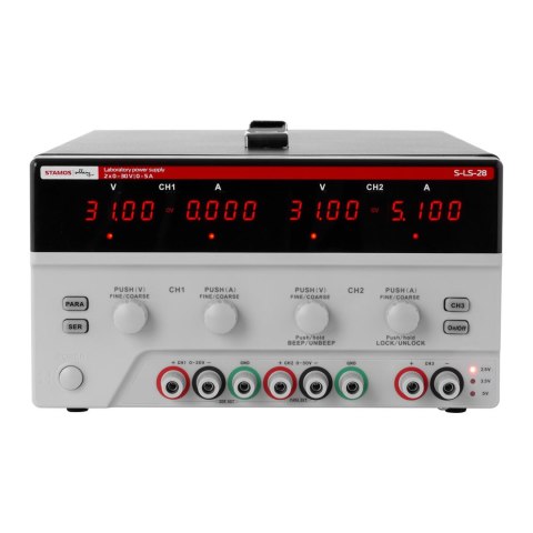 Zasilacz laboratoryjny 3 kanały 0-30VDC 0-5A S-LS-28 Zasilacz laboratoryjny 3 kanały 0-30VDC 0-5A S-LS-28