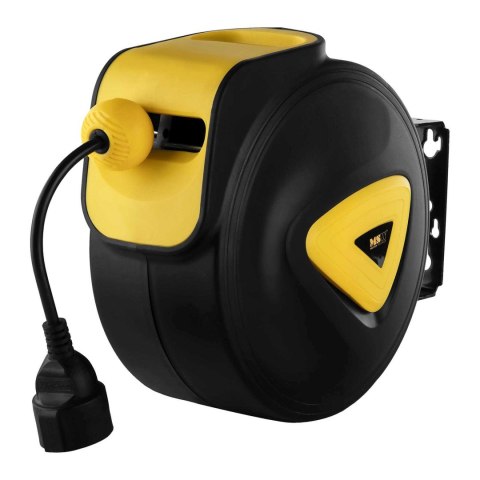 Zwijacz automatyczny bęben naścienny kablowy z przedłużaczem gniazdo AC230V / 10A / 50Hz dł. 21.5m Zwijacz automatyczny bęben naścienny kablowy z przedłużaczem gniazdo AC230V / 10A / 50Hz dł. 21.5m