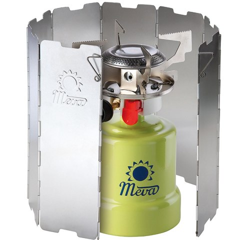 Osłona przeciwwietrzna przed wiatrem do palnika kuchenki turystycznej - srebrna Osłona przeciwwietrzna przed wiatrem do palnika kuchenki turystycznej - srebrna