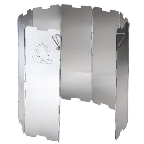 Osłona przeciwwietrzna przed wiatrem do palnika kuchenki turystycznej - srebrna Osłona przeciwwietrzna przed wiatrem do palnika kuchenki turystycznej - srebrna