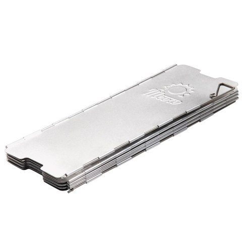 Osłona przeciwwietrzna przed wiatrem do palnika kuchenki turystycznej - srebrna Osłona przeciwwietrzna przed wiatrem do palnika kuchenki turystycznej - srebrna