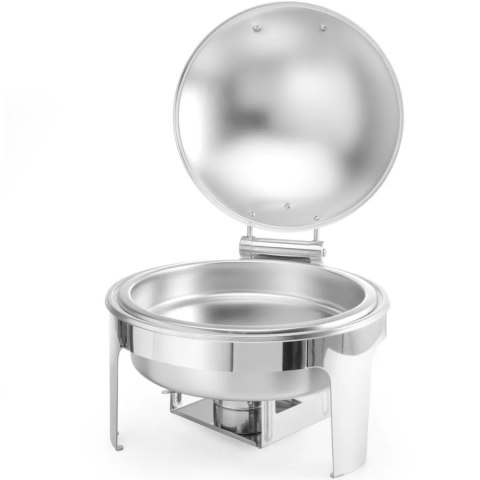 Podgrzewacz do potraw na pastę świeczki stal satynowana OKRĄGŁY