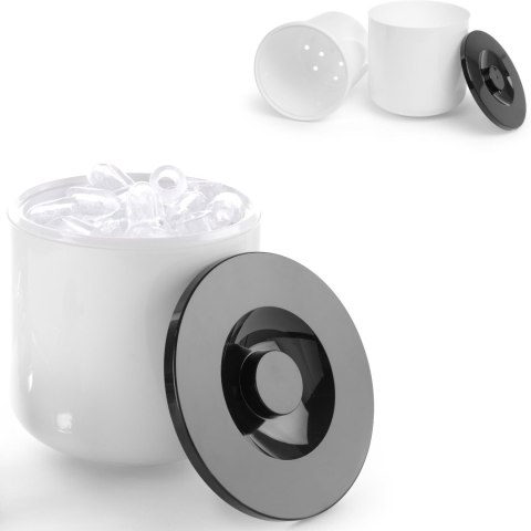 Pojemnik do lodu na lód biały z czarną pokrywką 5L Pojemnik do lodu na lód biały z czarną pokrywką 5L