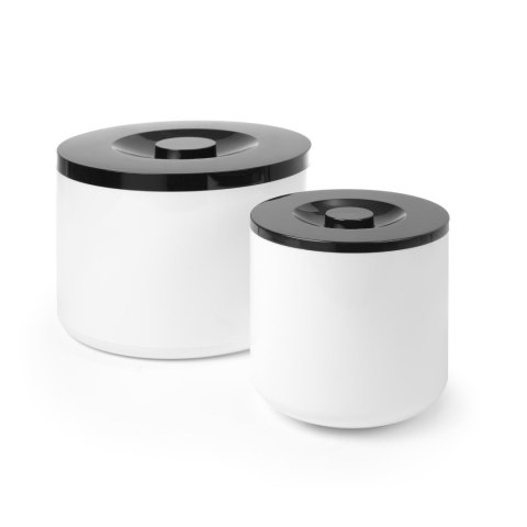 Pojemnik do lodu na lód biały z czarną pokrywką 5L Pojemnik do lodu na lód biały z czarną pokrywką 5L