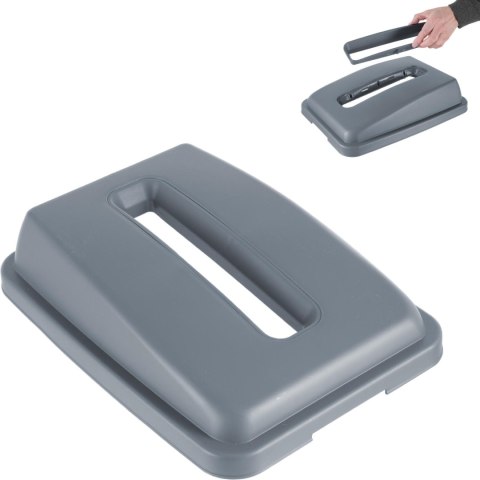 Pokrywa z otworem prostokątnym do kosza pojemnika 60L Pokrywa z otworem prostokątnym do kosza pojemnika 60L