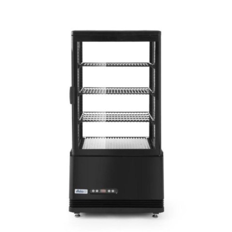 Witryna chłodnicza cukiernicza 3 półki 68L LED - czarna Witryna chłodnicza cukiernicza 3 półki 68L LED - czarna