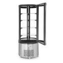 Witryna chłodnicza cukiernicza okrągła 4 półki LED 360L Witryna chłodnicza cukiernicza okrągła 4 półki LED 360L