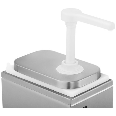 Dyspenser dozownik do sosów z pompką ze stali nierdzewnej 2 l Dyspenser dozownik do sosów z pompką ze stali nierdzewnej 2 l