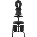 Krzesło do masażu składane do 130 kg czarne Krzesło do masażu składane do 130 kg czarne