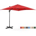 Parasol ogrodowy boczny na wysięgniku kwadratowy 250 x 250 cm czerwony Parasol ogrodowy boczny na wysięgniku kwadratowy 250 x 250 cm czerwony