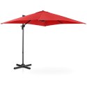 Parasol ogrodowy boczny na wysięgniku kwadratowy 250 x 250 cm czerwony Parasol ogrodowy boczny na wysięgniku kwadratowy 250 x 250 cm czerwony