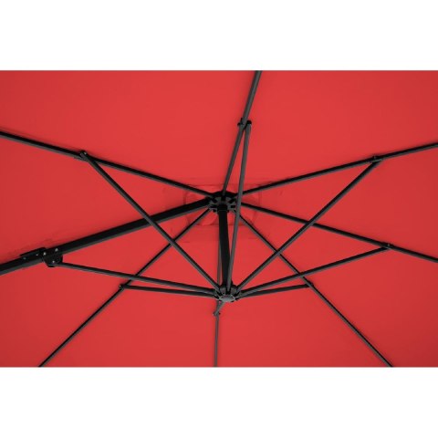 Parasol ogrodowy boczny na wysięgniku kwadratowy 250 x 250 cm czerwony Parasol ogrodowy boczny na wysięgniku kwadratowy 250 x 250 cm czerwony