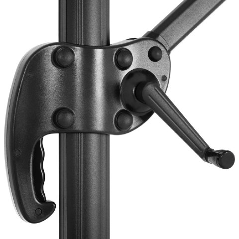 Parasol ogrodowy boczny na wysięgniku kwadratowy 250 x 250 cm czerwony Parasol ogrodowy boczny na wysięgniku kwadratowy 250 x 250 cm czerwony