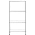 Regał warsztatowy chromowany druciany 4 półki + 4 maty do 1 t 1000 kg 90x45x180 cm