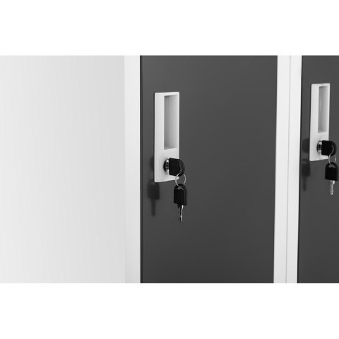 Szafa skrytkowa ze schowkami socjalna metalowa do szatni 6 skrytek na klucz Szafa skrytkowa ze schowkami socjalna metalowa do szatni 6 skrytek na klucz