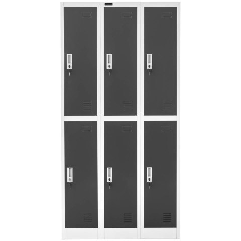 Szafa skrytkowa ze schowkami socjalna metalowa do szatni 6 skrytek na klucz Szafa skrytkowa ze schowkami socjalna metalowa do szatni 6 skrytek na klucz