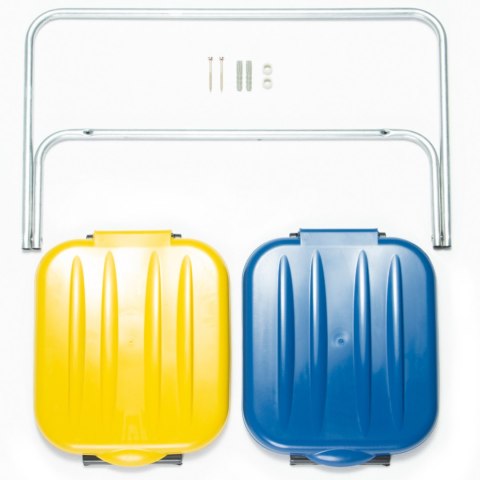 Uchwyt ścienny wiszący do segregacji śmieci 2 kolory - worki 120L Uchwyt ścienny wiszący do segregacji śmieci 2 kolory - worki 120L