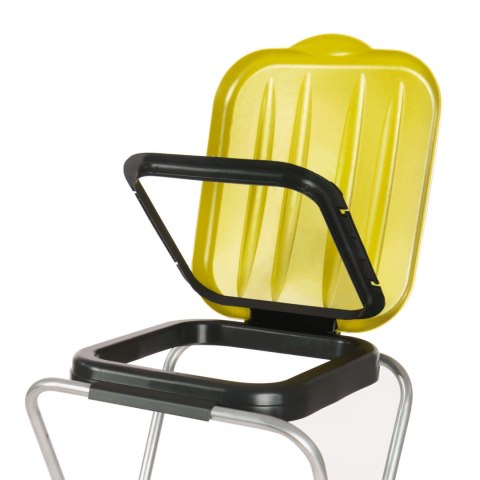 Uchwyt ścienny wiszący do segregacji śmieci zółty - worki 120L Uchwyt ścienny wiszący do segregacji śmieci zółty - worki 120L