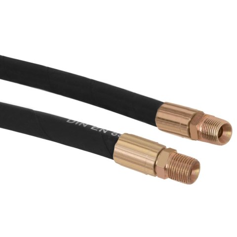 Wąż przewód pneumatyczny ciśnieniowy gumowy zwijany na bębnie 160 bar 15 m + 2 m Wąż przewód pneumatyczny ciśnieniowy gumowy zwijany na bębnie 160 bar 15 m + 2 m