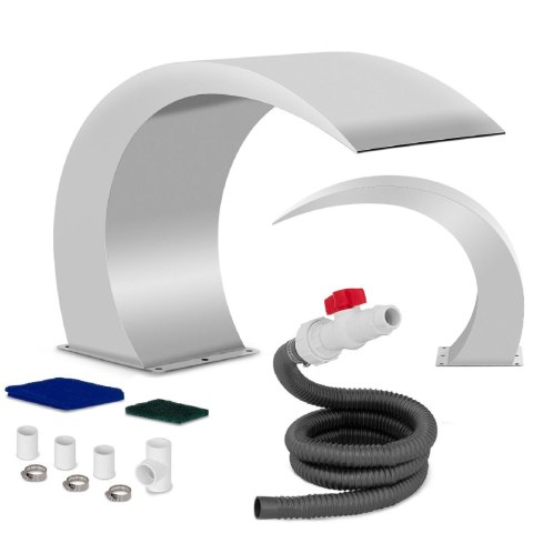 Wodospad kaskada ze stali nierdzewnej do ogrodu oczka wodnego łuk 30 cm Wodospad kaskada ze stali nierdzewnej do ogrodu oczka wodnego łuk 30 cm