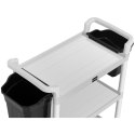 Wózek serwisowy hotelowy do sprzątania 2 plastikowe pojemniki do 150 kg Wózek serwisowy hotelowy do sprzątania 2 plastikowe pojemniki do 150 kg