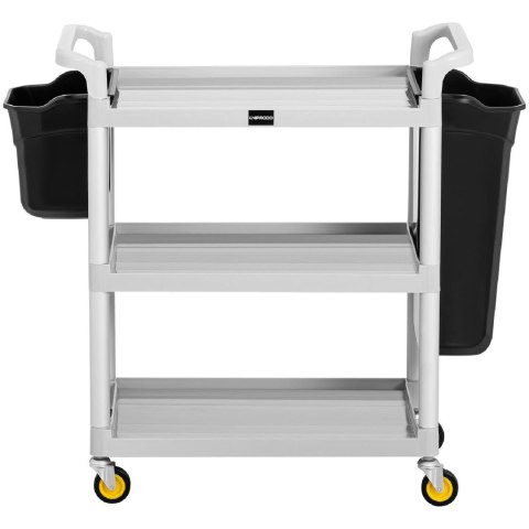 Wózek serwisowy hotelowy do sprzątania 2 plastikowe pojemniki do 150 kg Wózek serwisowy hotelowy do sprzątania 2 plastikowe pojemniki do 150 kg
