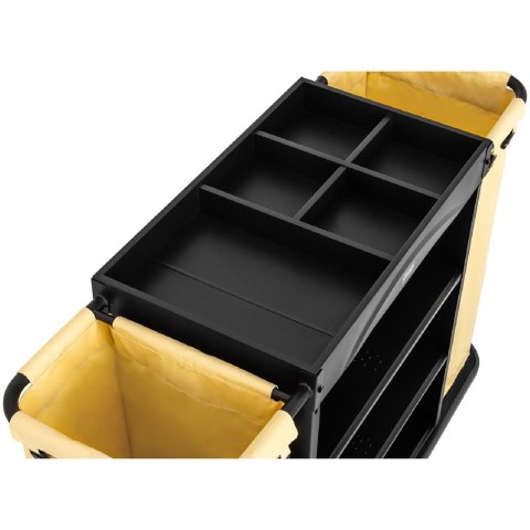 Wózek serwisowy hotelowy do sprzatania 2 worki 3 półki do 150 kg Wózek serwisowy hotelowy do sprzatania 2 worki 3 półki do 150 kg