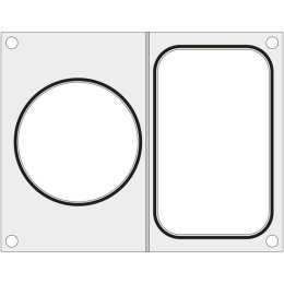 Matryca do zgrzewarki Hendi na tackę bez podziału 178x113 mm + pojemnik śr. 115 mm - Hendi 805657