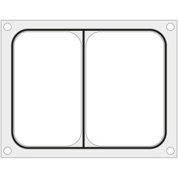 Matryca forma do zgrzewarki CAS CDS-01 na tackę dwudzielną 227x178 mm - Hendi 805398