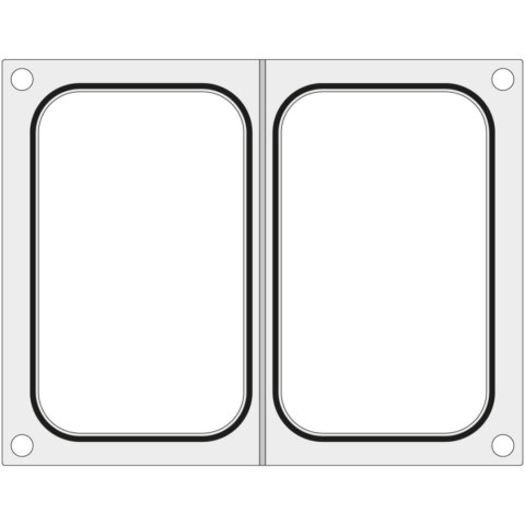 Matryca forma do zgrzewarki Duni DF10 na dwie tacki pojemniki 178x113 mm - Hendi 805794