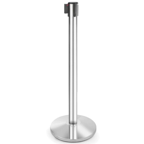 Słupek odgradzający z wyciąganą zwijaną taśmą dł. 2.7m bez podstawy wys. 93cm - Hendi 810422