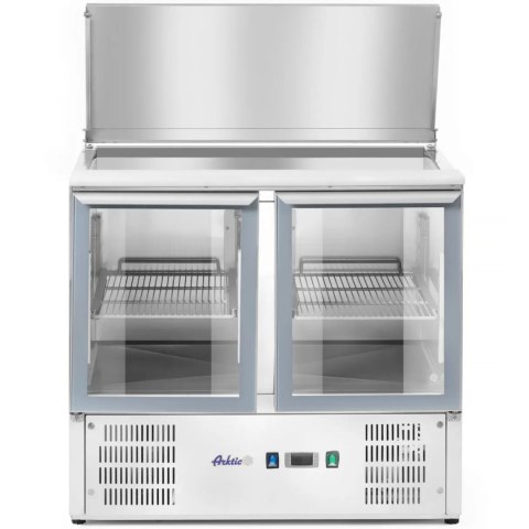 Stół chłodniczy sałatkowy 2-drzwiowy przeszklony z pokrywą na 2x GN1/1 3x GN1/6 247 l - Hendi 236246 Stół chłodniczy sałatkowy 2-drzwiowy przeszklony z pokrywą na 2x GN1/1 3x GN1/6 247 l - Hendi 236246