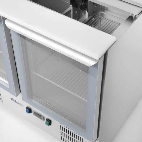 Stół chłodniczy sałatkowy 2-drzwiowy przeszklony z pokrywą na 2x GN1/1 3x GN1/6 247 l - Hendi 236246 Stół chłodniczy sałatkowy 2-drzwiowy przeszklony z pokrywą na 2x GN1/1 3x GN1/6 247 l - Hendi 236246