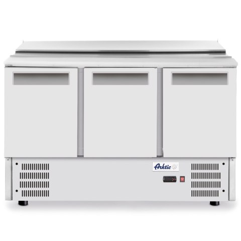 Stół chłodniczy sałatkowy 3-drzwiowy z pokrywą uchylną na 4x GN1/1 368 l - Hendi 236178 Stół chłodniczy sałatkowy 3-drzwiowy z pokrywą uchylną na 4x GN1/1 368 l - Hendi 236178