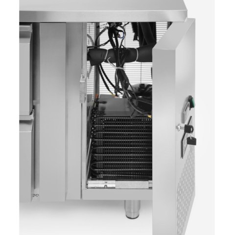 Stół chłodniczy z 4 szufladami i agregatem bocznym nierdzewny Profi Line 280 l - Hendi 233764 Stół chłodniczy z 4 szufladami i agregatem bocznym nierdzewny Profi Line 280 l - Hendi 233764