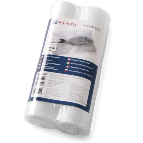 Worki próżniowe moletowane do zgrzewarek listwowych 200x6000 mm 2 ROLKI - Hendi 297469 Worki próżniowe moletowane do zgrzewarek listwowych 200x6000 mm 2 ROLKI - Hendi 297469