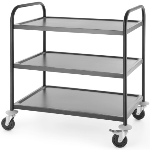 Wózek cateringowy kelnerski do serwowania 3-półkowy do 150 kg czarny matowy - Hendi 811320 Wózek cateringowy kelnerski do serwowania 3-półkowy do 150 kg czarny matowy - Hendi 811320