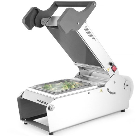 Zgrzewarka do pojemników tacek obiadowych na wynos + matryca 700 W - Hendi 976722 Zgrzewarka do pojemników tacek obiadowych na wynos + matryca 700 W - Hendi 976722